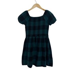 Girl’s Green Buffalo Plaid Dress, Christmas, Holiday, XL 14/16